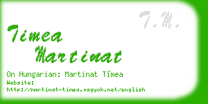 timea martinat business card
